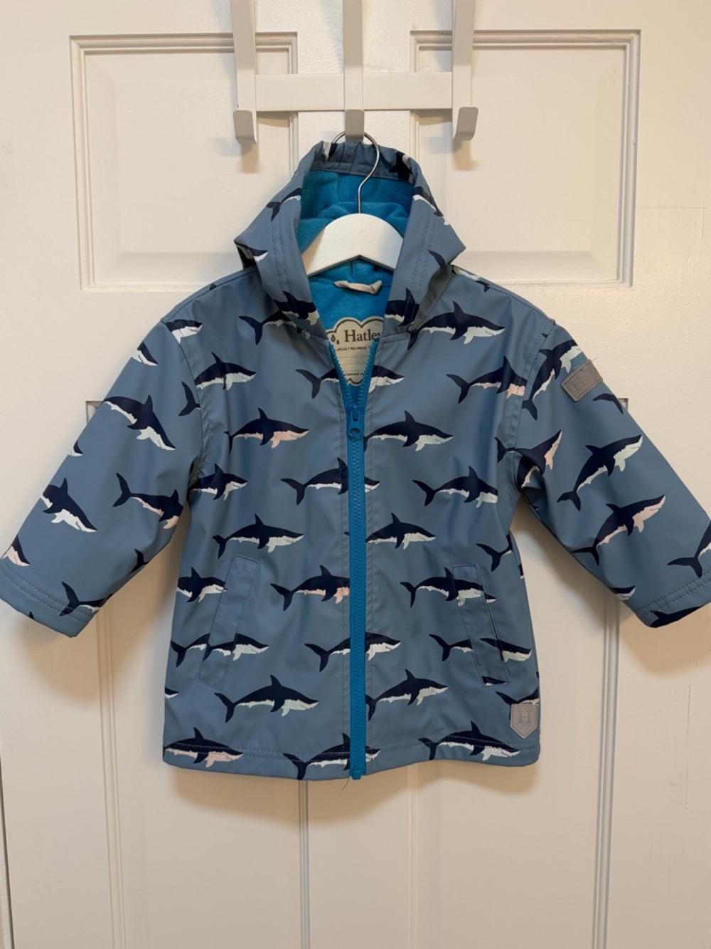 Hatley‎ Blue Shark Color Changing Print Rain Jacket